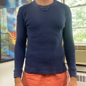 Medium blue Big Ball Sports waffle shirt